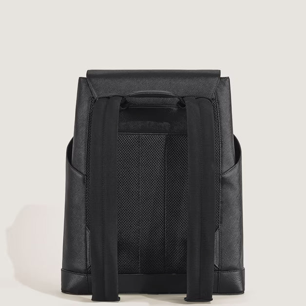 Sac à dos Montblanc moyen Sartorial en cuir noir 220421