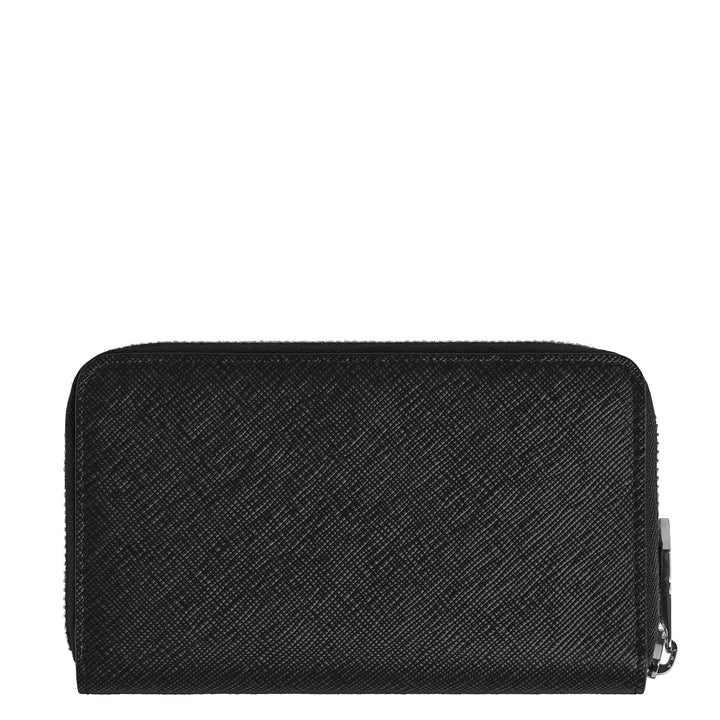 Portefeuille Montblanc 12 compartiments avec zip moyen Sartorial noir 220361