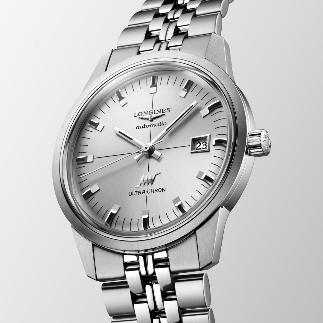 Longines Uhr Ultra-Chron Classic 40 mm Silber Automatik Stahl L2.937.4.72.6