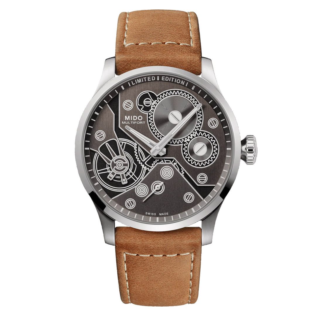 Mido Multifor Mechanical Watch Limited Edition 999 Pièces 44 mm Onthracite Charge Manual Steel M038.605.11.060.00