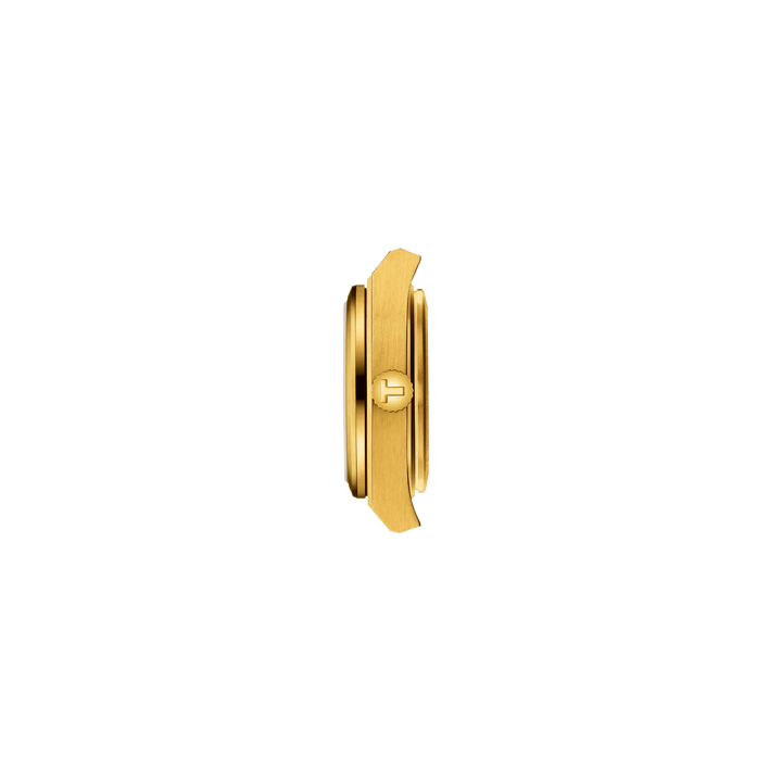 Tissot PRX 25 mm Champagner-Quarz-Stahl, Gelbgold, PVD-Finish T137.010.33.021.00