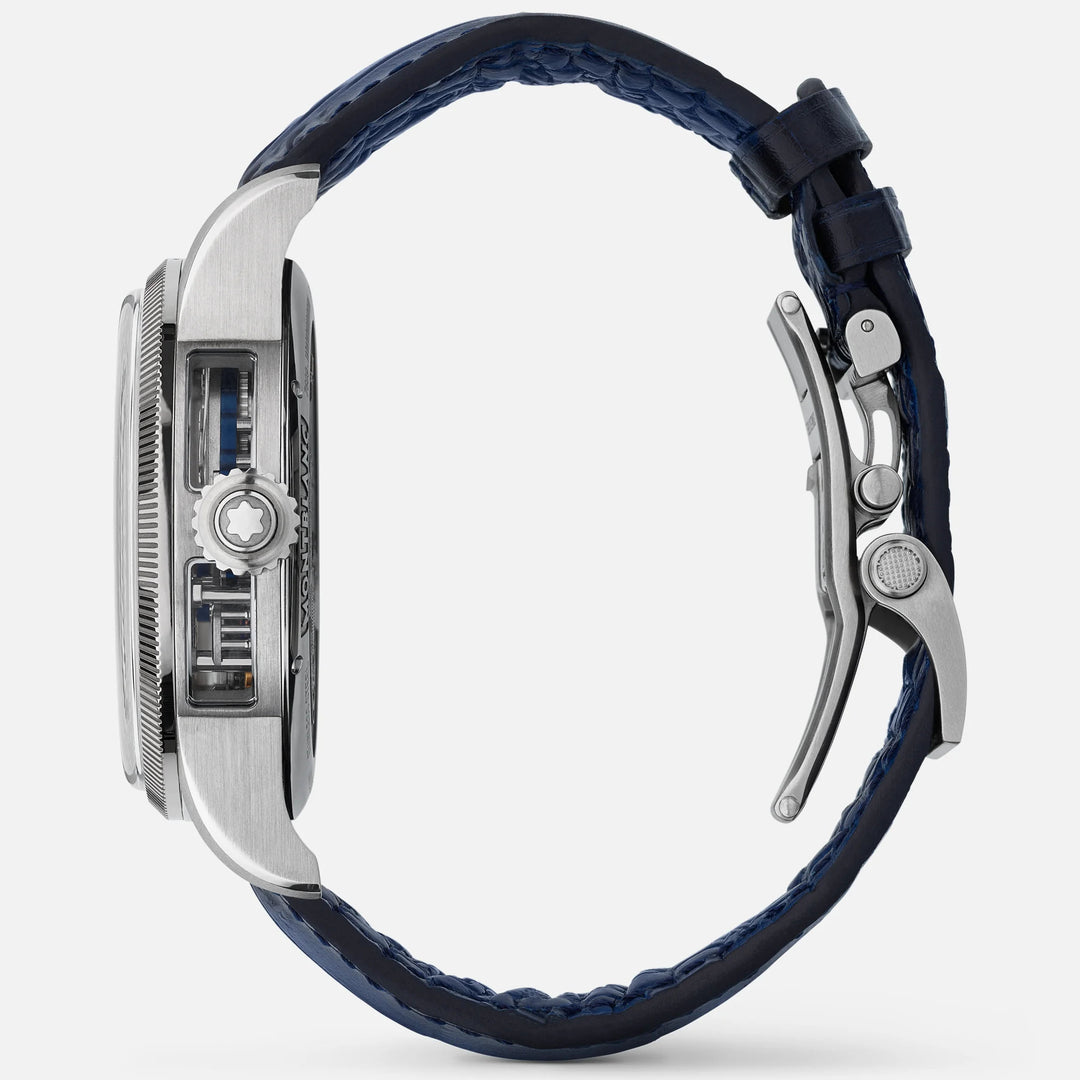Montre Montblanc 1858 The Unveiled Minerva Chronograph Limited Edition - 100 pièces 43 mm manuel squelettique en acier 133296