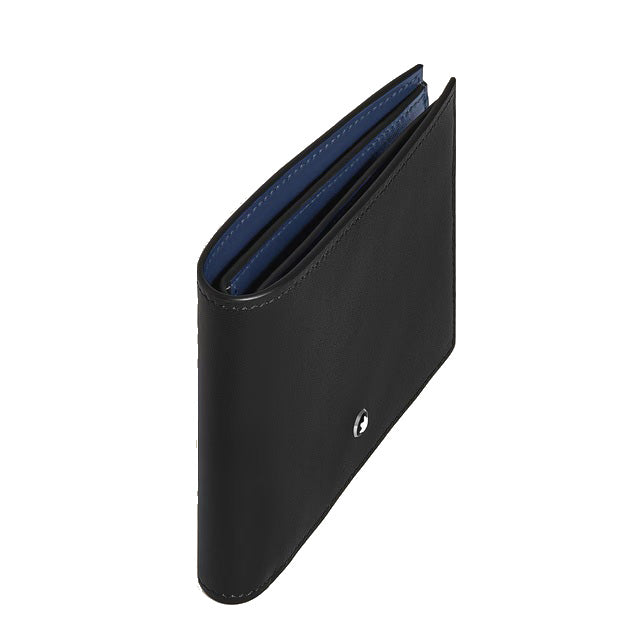 Portefeuille Montblanc 6 poches en cuir Meisterstück noir 221320