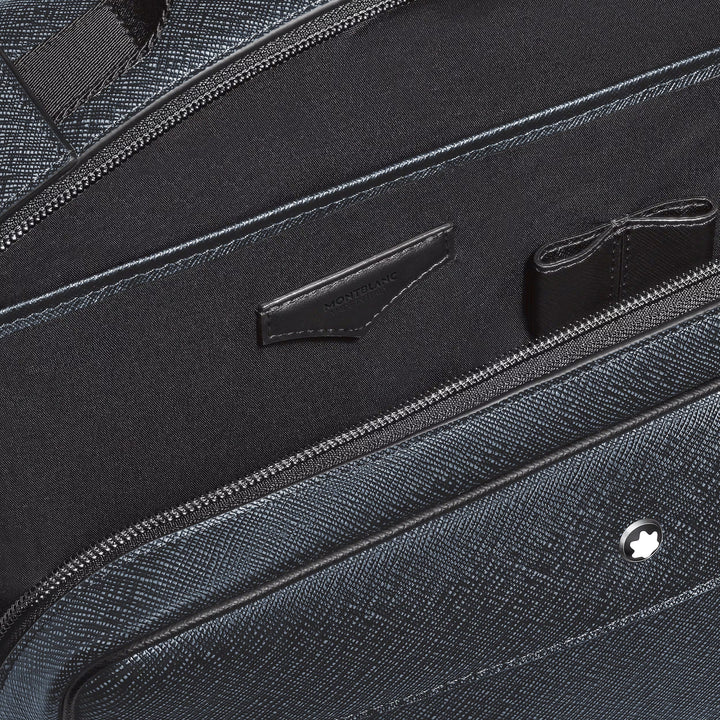 Montblanc rectangular backpack Companion tweed blue 222875