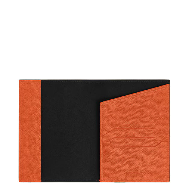 Porte-passeport Montblanc Sartorial en cuir mandarine 221356