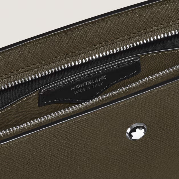 Montblanc pochette pelle Sartorial Kaki 221566