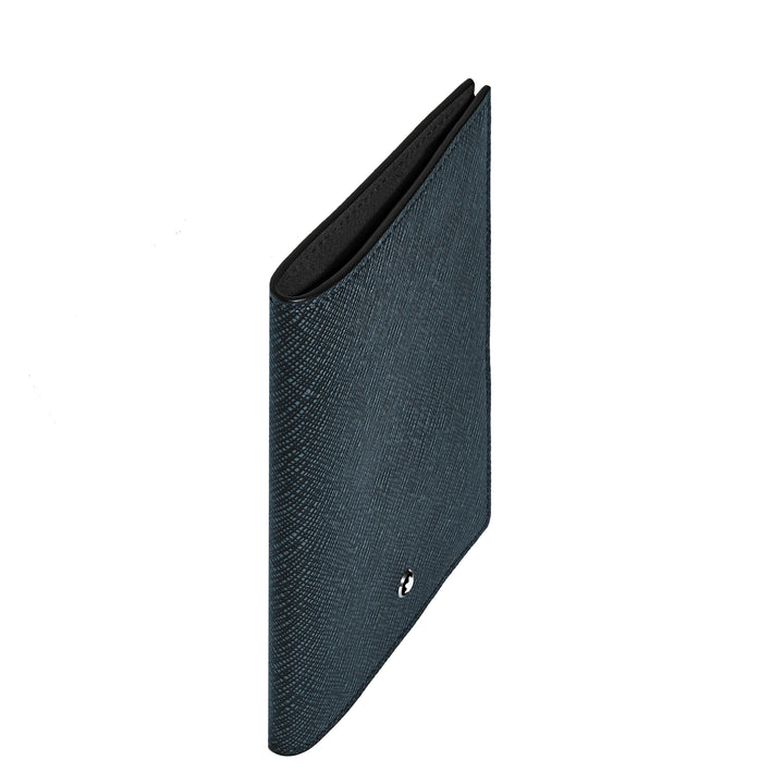 Montblanc custodia per passaporto Sartorial tweed blu 220433