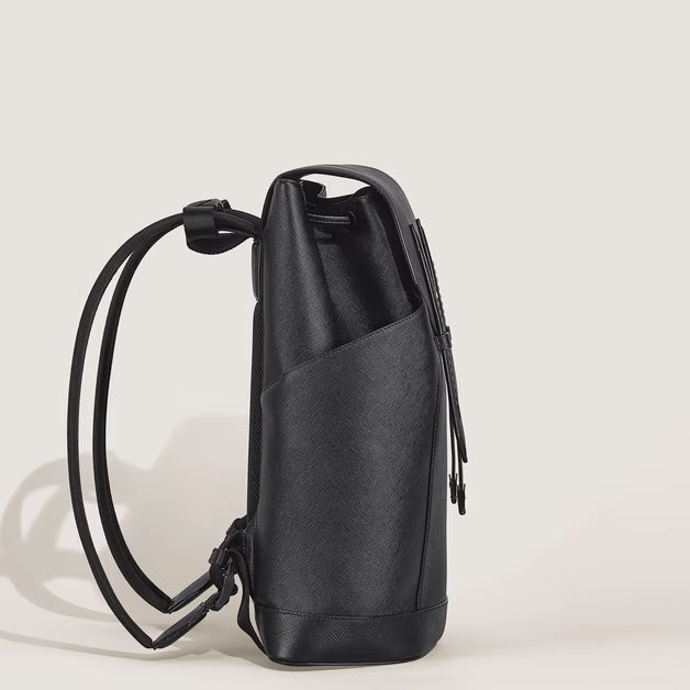 Sac à dos Montblanc moyen Sartorial en cuir noir 220421