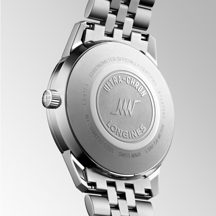 Longines orologio Ultra-Chron Classic 37mm argento automatico acciaio L2.537.4.72.6