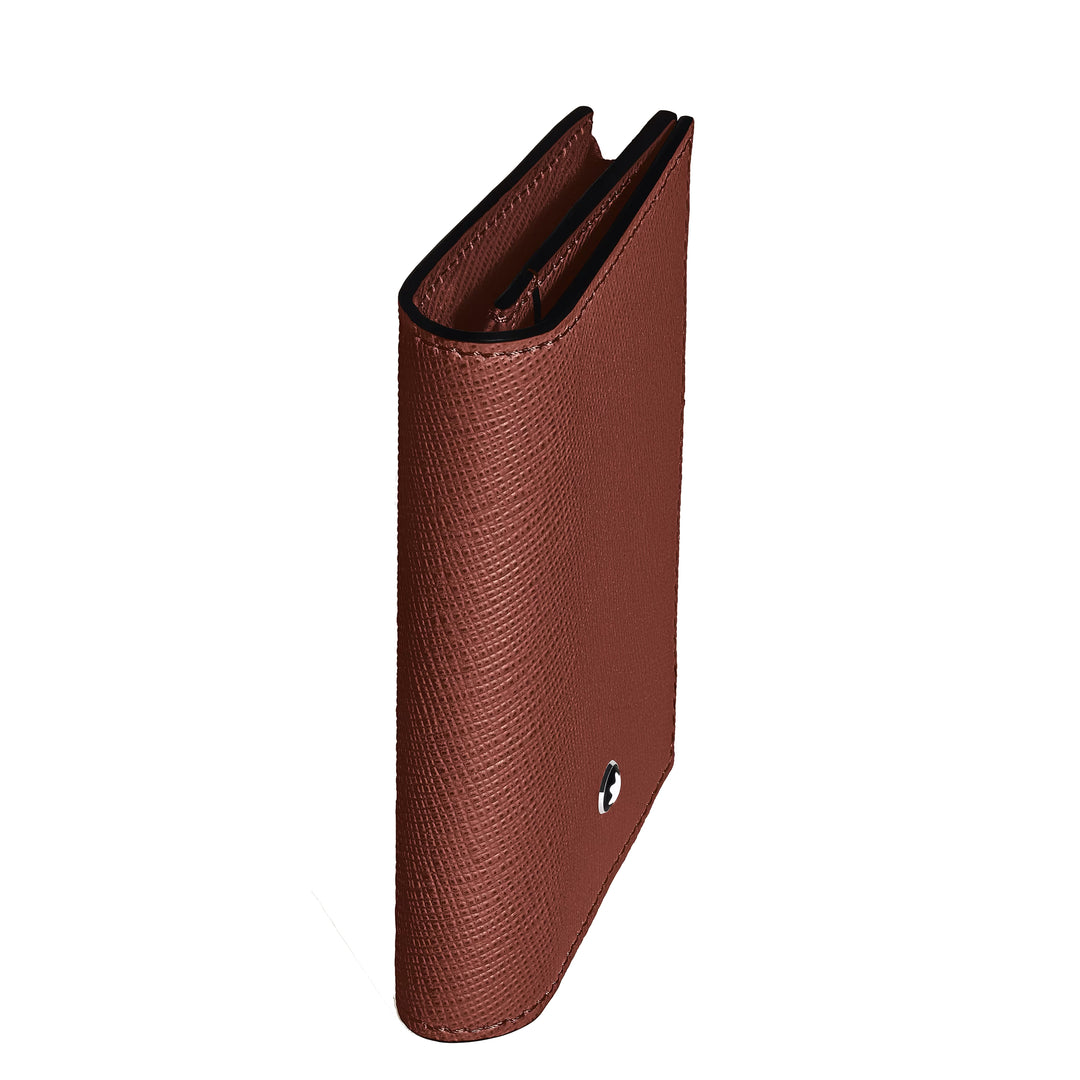 Porte-cartes Montblanc 4 poches Sartorial cuir chêne rouge 223045