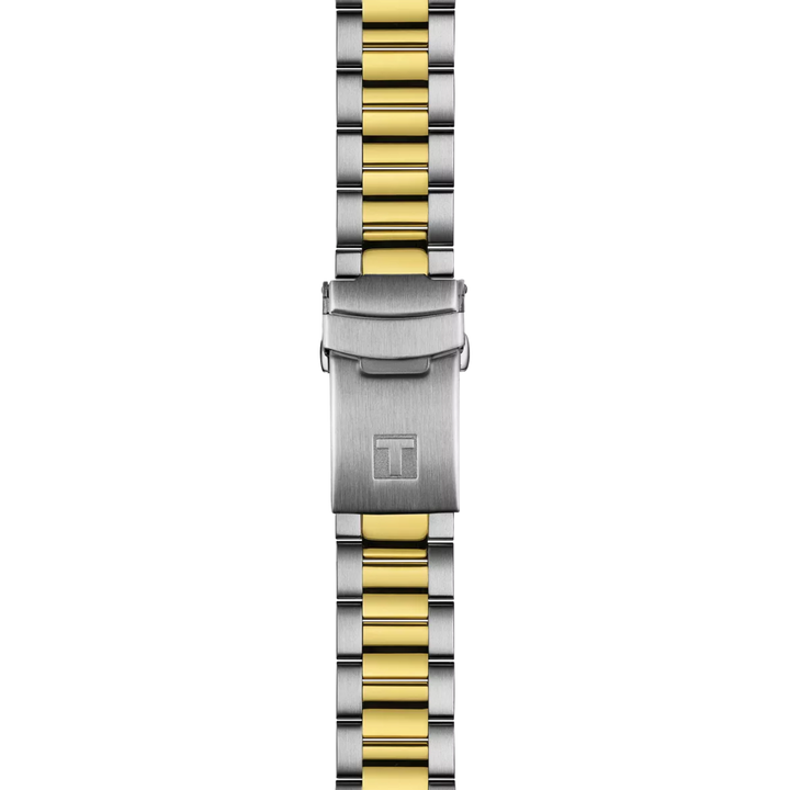 Tissot Seastar 1000 GMT watch 40mm Black Quartz Steel Finish Pvd Gold Gold T120.852.22.051.00