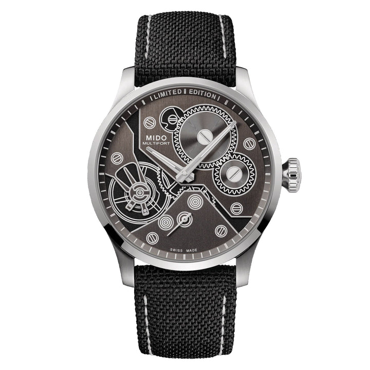 Mido Multifor Mechanical Watch Limited Edition 999 Pièces 44 mm Onthracite Charge Manual Steel M038.605.11.060.00