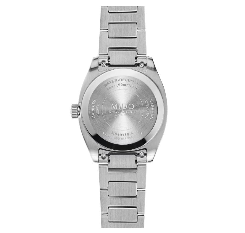 Mido-Uhr Multifort TV 28 mm Elfenbein Quarzstahl M049.110.11.263.00