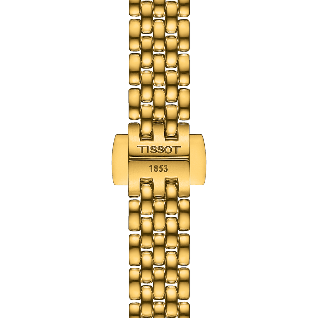 Tissot watch Lovely Round 19.5mm Champagne Diamond Quartz Steel Finish Pvd Gold Gold T140,009.63.026.00