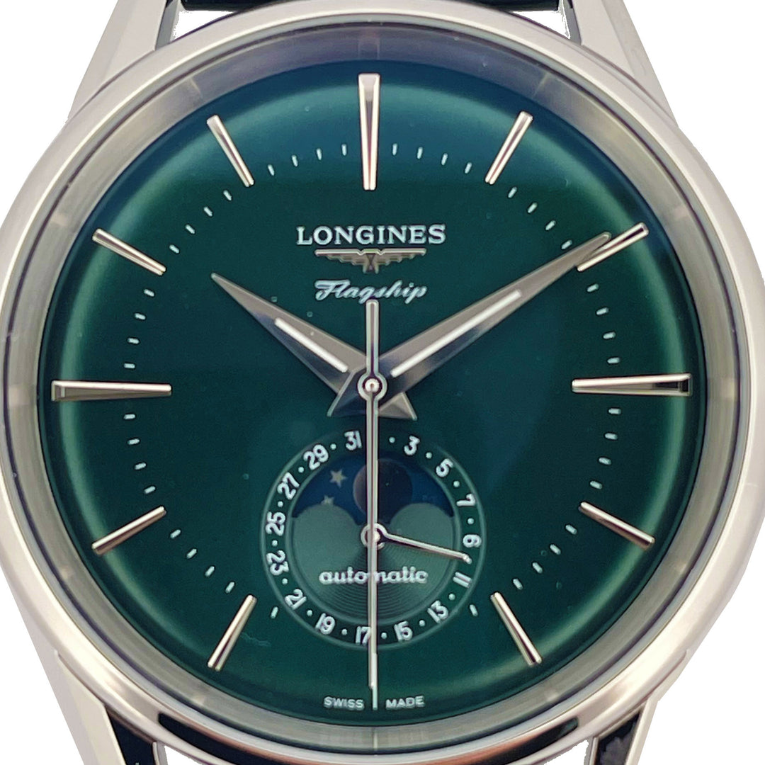 Longines Workhip Heritage Moon Phase 38,5 mm montrez automatique Green L4.815.4.02.2