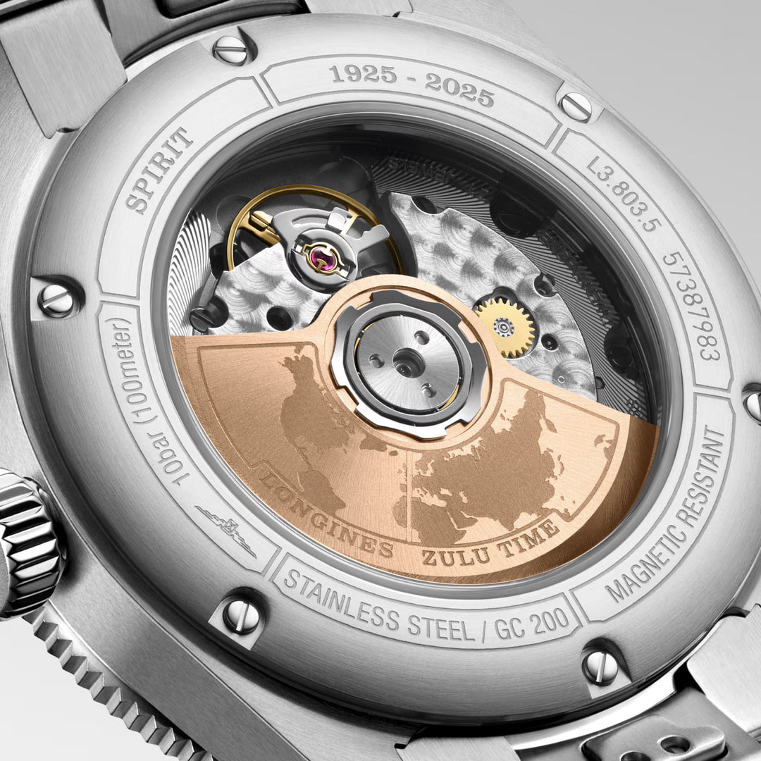 Longines Uhr Spirit Zulu Time 1925 39 mm Automatik Schwarzgold Stahl L3.803.5.53.6