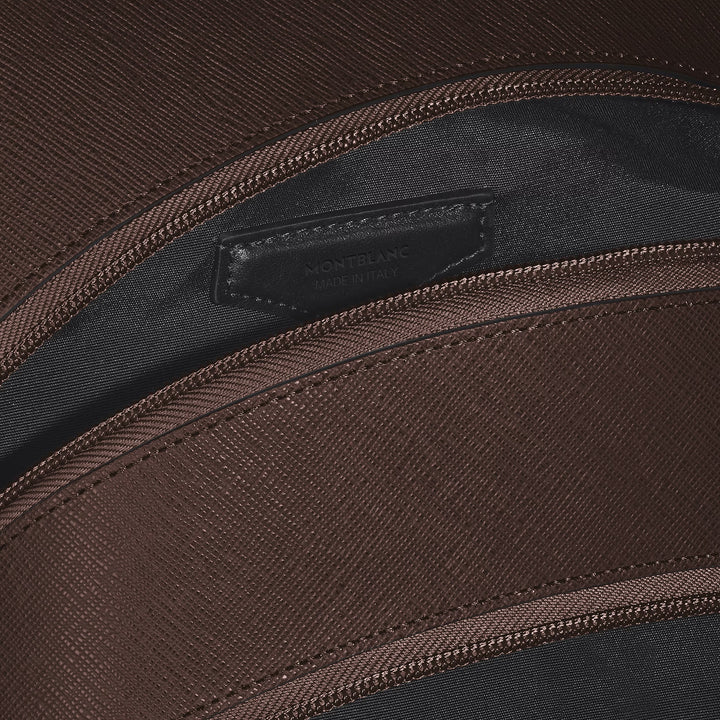 Montblanc mittlerer Rucksack 3 Fächer Sartorial Leder Ebenholzfarbe 222929