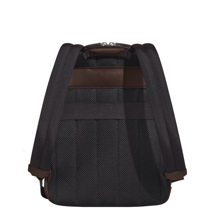 Montblanc mittlerer Rucksack 3 Fächer Sartorial Leder Ebenholzfarbe 222929