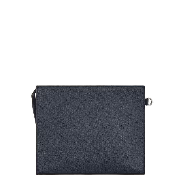 Pochette vestimentaire en tweed bleu Montblanc 220428