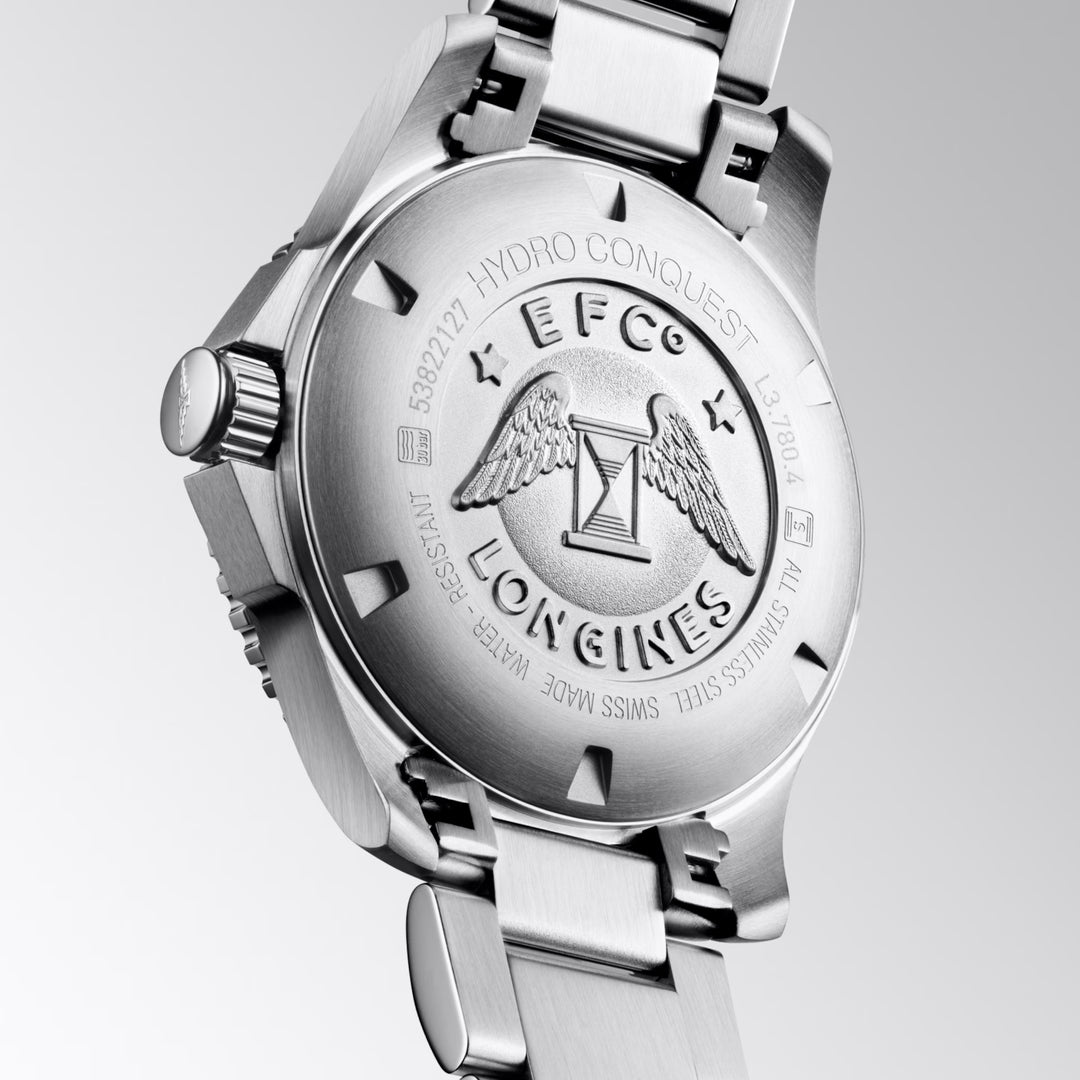 Longines Hydroconquest 39mm black automatic steel watch
