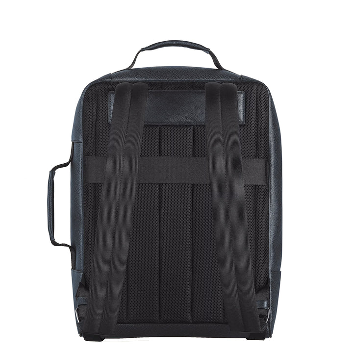 Montblanc rectangular backpack Companion tweed blue 222875