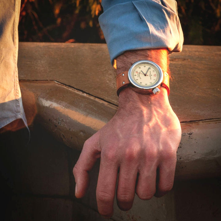 Giuliano Mazzuoli Manometer watch 45mm ivory automatic steel MRP01N