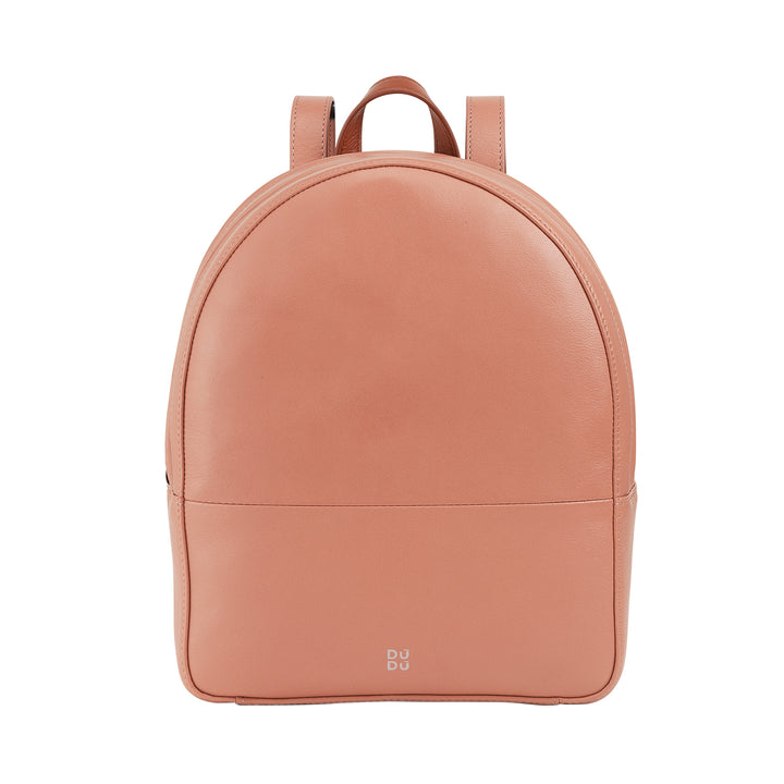 DUDU Bunter Sommerrucksack für Damen aus weichem Leder, mehrfarbiger Rucksack mit doppeltem Reißverschluss