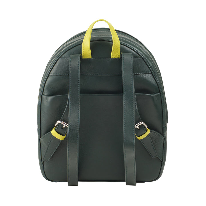 DUDU Zainetto Donna Colorato Estivo in Pelle Morbido Zaino Multicolor con Doppia Cerniera Zip