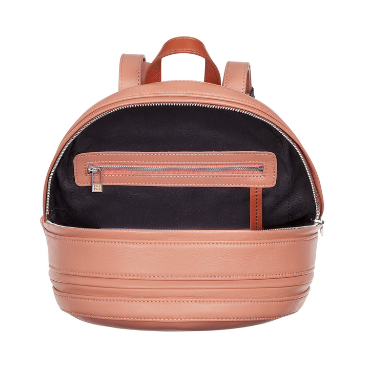 DUDU Bunter Sommerrucksack für Damen aus weichem Leder, mehrfarbiger Rucksack mit doppeltem Reißverschluss