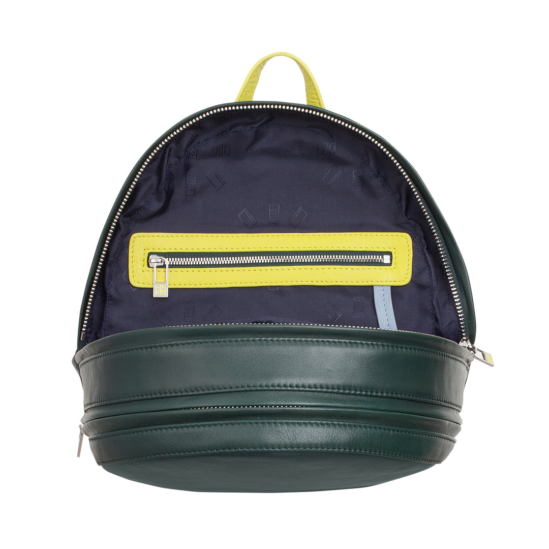 DUDU Zainetto Donna Colorato Estivo in Pelle Morbido Zaino Multicolor con Doppia Cerniera Zip