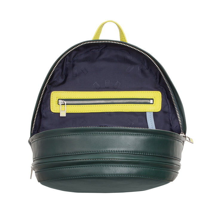 DUDU Zainetto Donna Colorato Estivo in Pelle Morbido Zaino Multicolor con Doppia Cerniera Zip