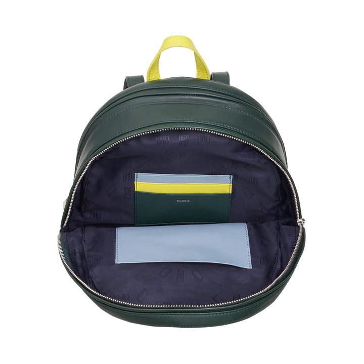 DUDU Zainetto Donna Colorato Estivo in Pelle Morbido Zaino Multicolor con Doppia Cerniera Zip