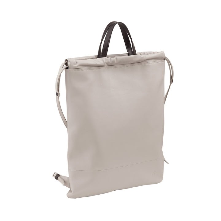 DuDu bag in Sacca in leather for fashion sports bag bag bag with coulisse and thin leather shoulder straps