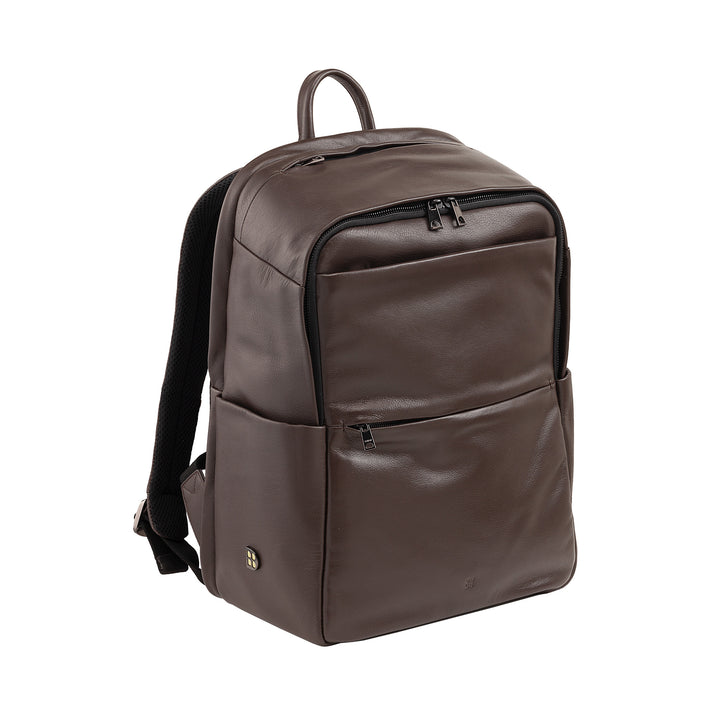 Dudu Leather Sac à dos homme femme Porta PC jusqu'à 15,6 "16 pouces MacBook, sac à dos de voyage à 20 litres, élégant sac à dos de travail multi-femmes