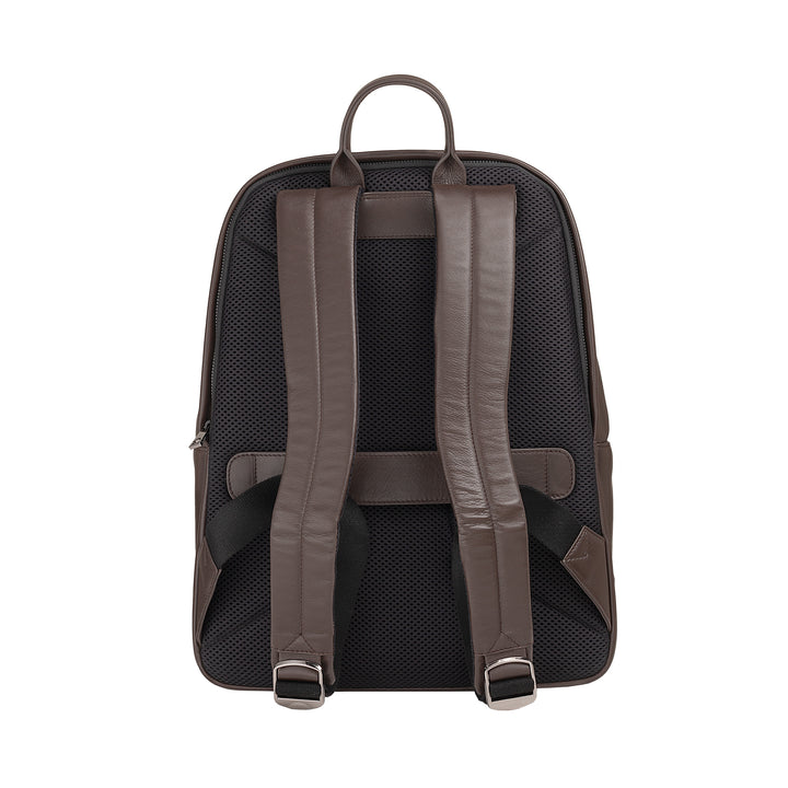 DUDU Leder -Rucksack Männer Frau Halter PC bis zu 15,6 "16 -Zoll -MacBook, 20 -Liter -Reise -Rucksack, elegantes Essential -Design -Rucksack