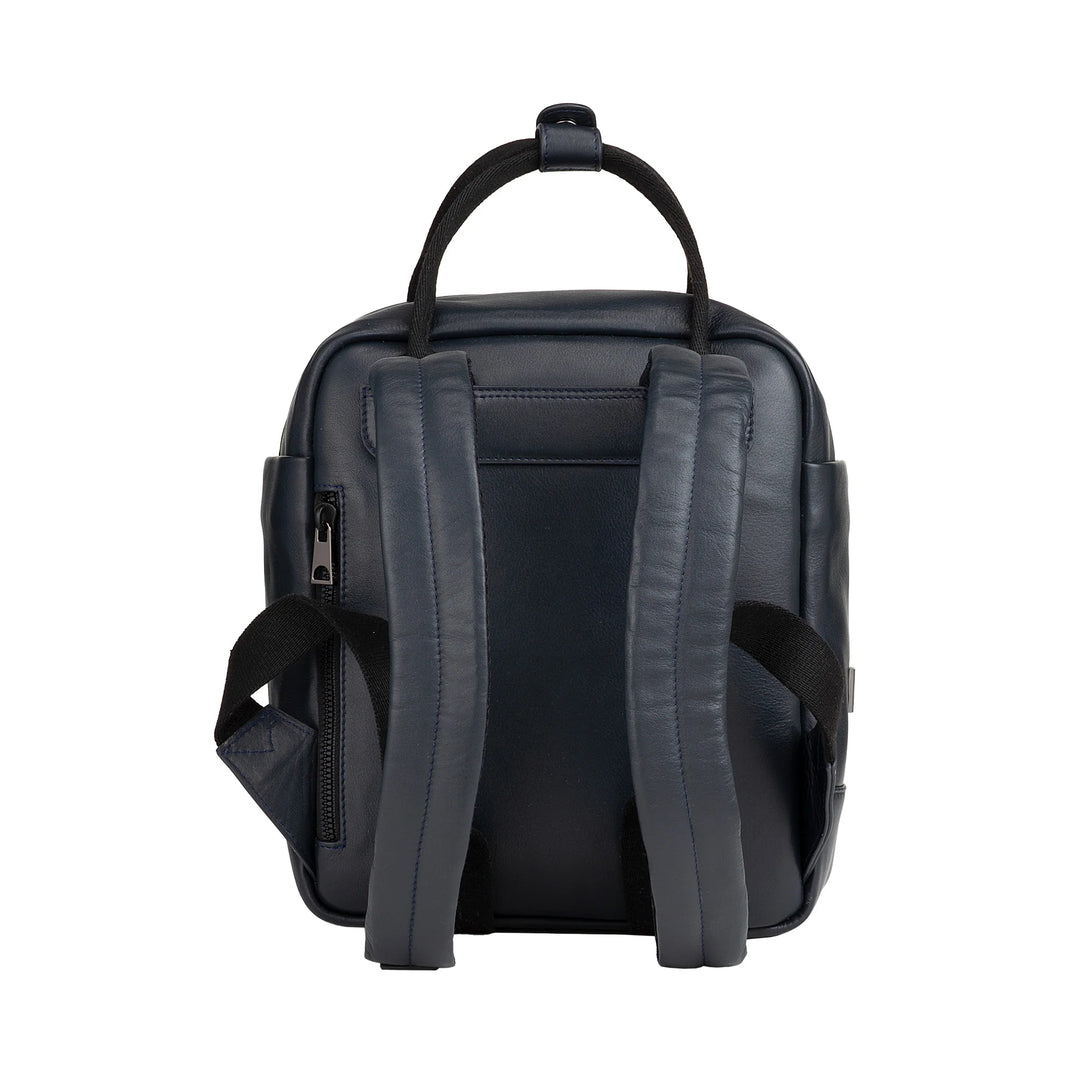 DUDU Sac à dos en cuir pour hommes et femmes - Sac à dos décontracté unisexe élégant et compact, 6,5 litres, avec poche avant et compartiment pour tablette, parfait pour le travail, les voyages et les loisirs