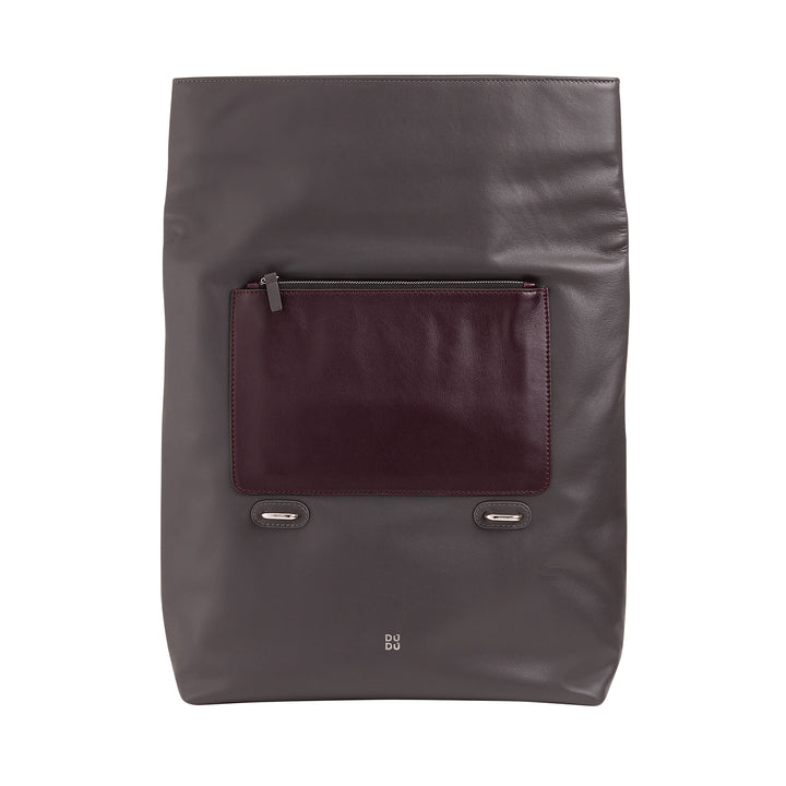 DUDU Zaino Colorato in Pelle da Uomo Donna, Zaino Grande Morbido 14L Multitasche Design Sportivo Casual
