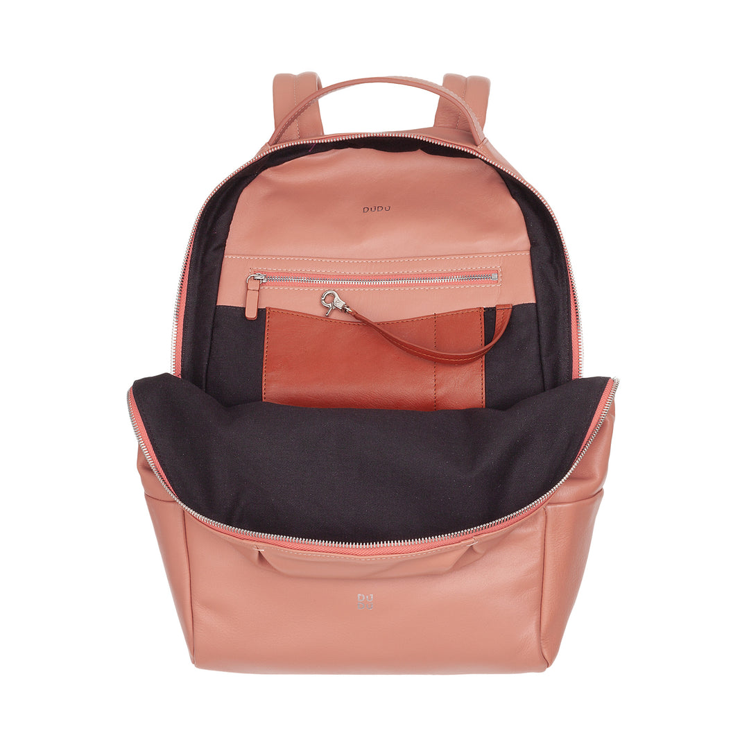 DUDU Herren-Sportrucksack aus mehrfarbigem Leder, weicher, farbiger Damen-Rucksack mit Diebstahlsicherungstasche