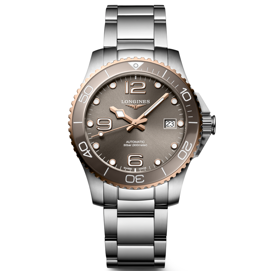 Longines orologio HydroConquest 39mm grigio automatico acciaio L3.780.3.78.6