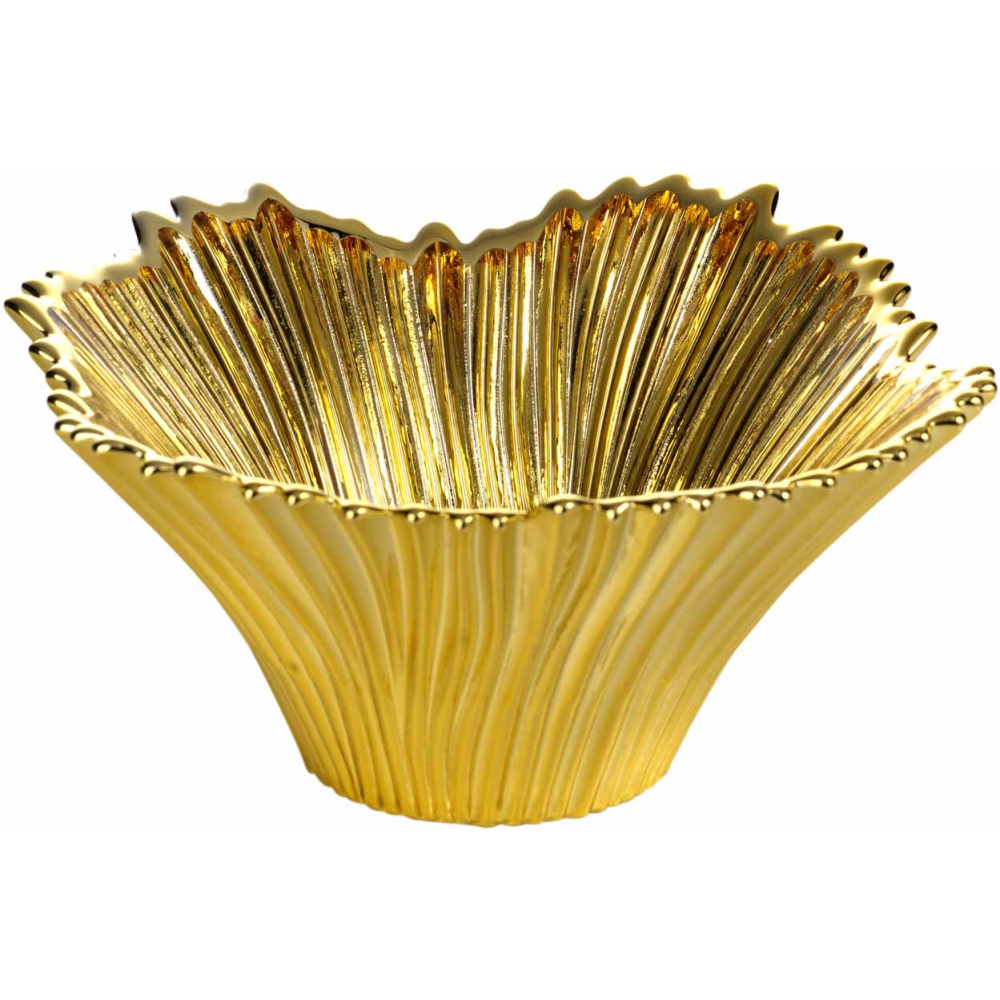Argenesi coppa vetro Venezia Gold Edition 20cm H.11cm oro 1.850036