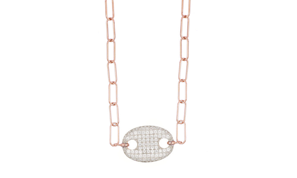 Hearts Milan necklace Sailor Love Montenapoleone Collection 925 silver finish PVD rose gold 24915946