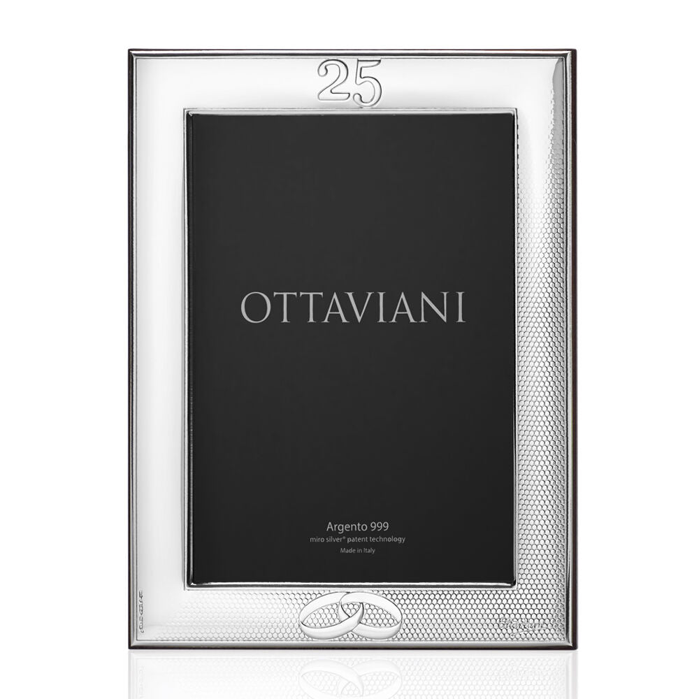 Ottaviani cornice 25 anni di matrimonio 18x24cm argento laminato 999 5014