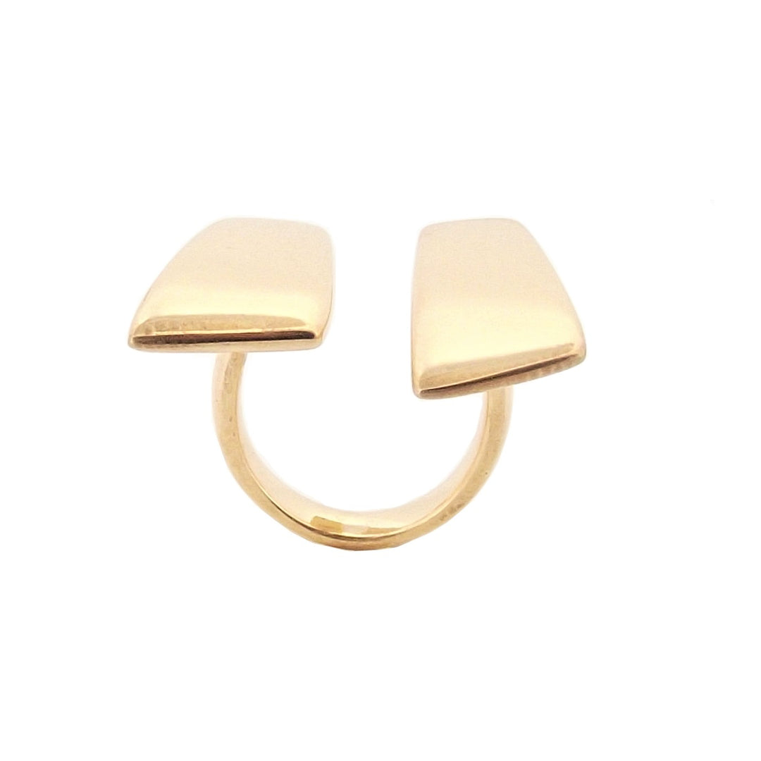 Pitti e Sisi anello Cuspide Stonehenge argento 925 finitura PVD oro giallo AN 9673G