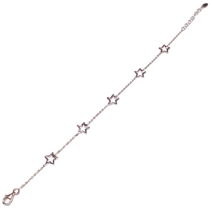 5 Star Straight Silver 925 Finish PVD Pink Gold CPD-BRA-ARG-0002-R
