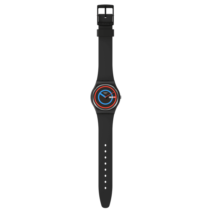 Swatch orologio CIRCLING BLACK Originals Gent Biosourced 34mm SO28B706