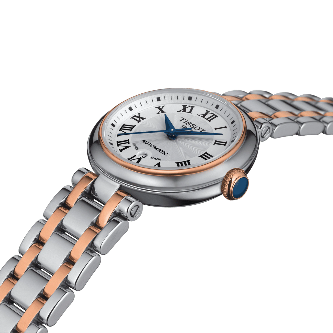 Tissot Beautiful Clock Automatisch 29 mm Automatisch weißer Stahl PVD beendet Pink Gold T126.207.22.013.00