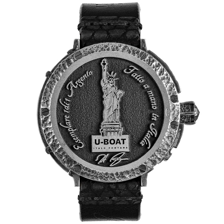 U-Boat New York Clock 925 Diamant 45mm Automatic Black Silver 925 New York 925