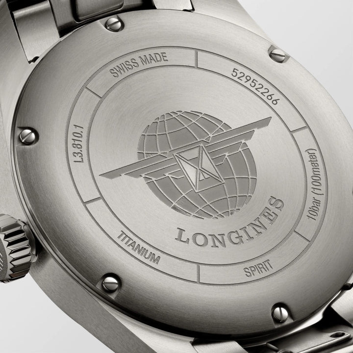 Longines orologio Spirit 40mm grigio automatico titanio L3.810.1.53.6
