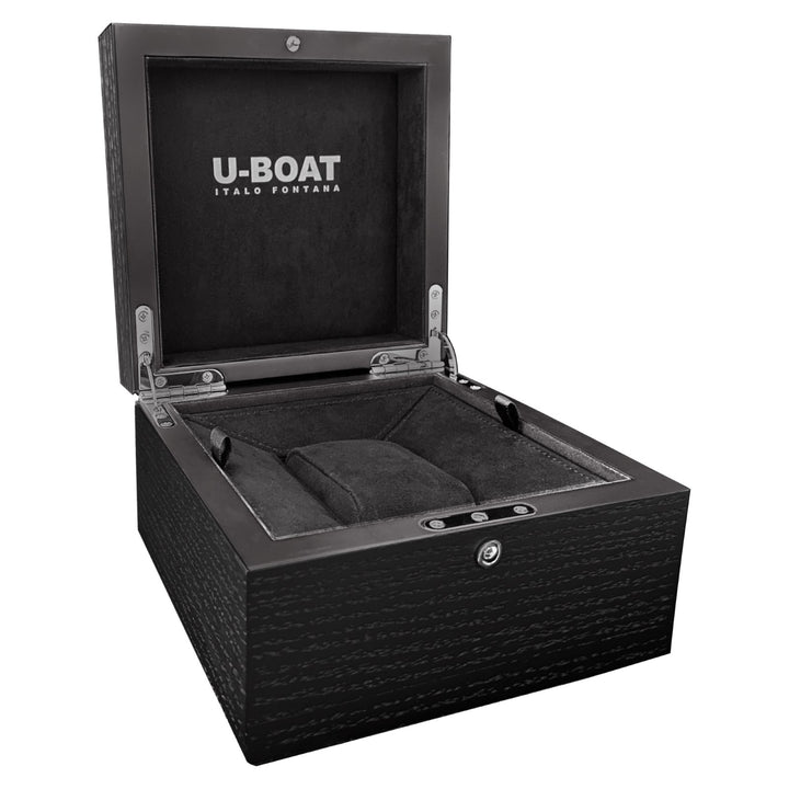 Montre U-BOAT Capsoil DoubleTime SS 45mm noir Quartz acier 8769