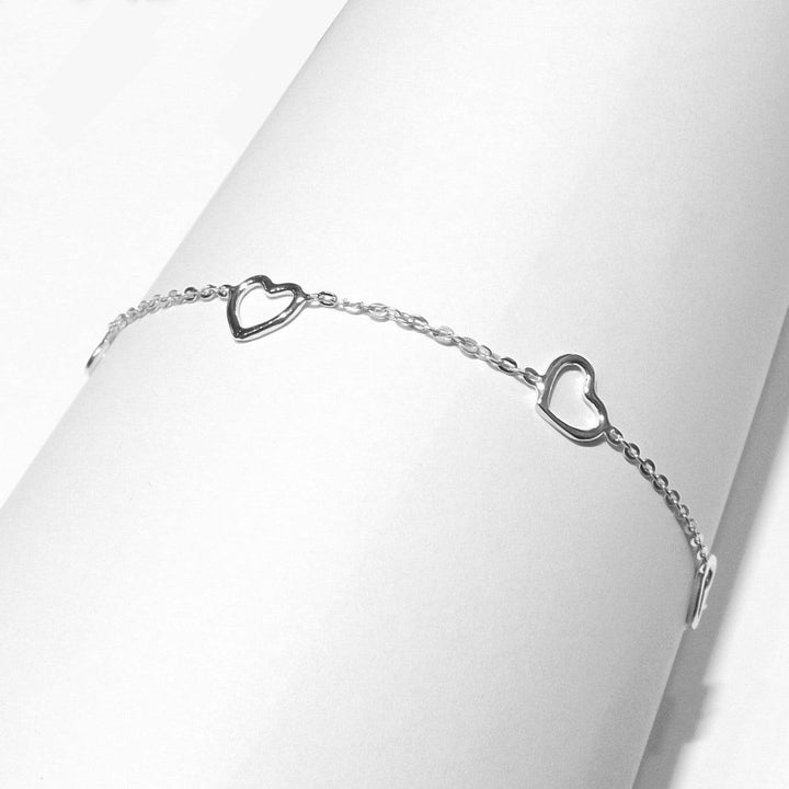 Capodagli bracciale 5 Cuori a filo argento 925 CPD-BRA-ARG-0001-B - Capodagli 1937